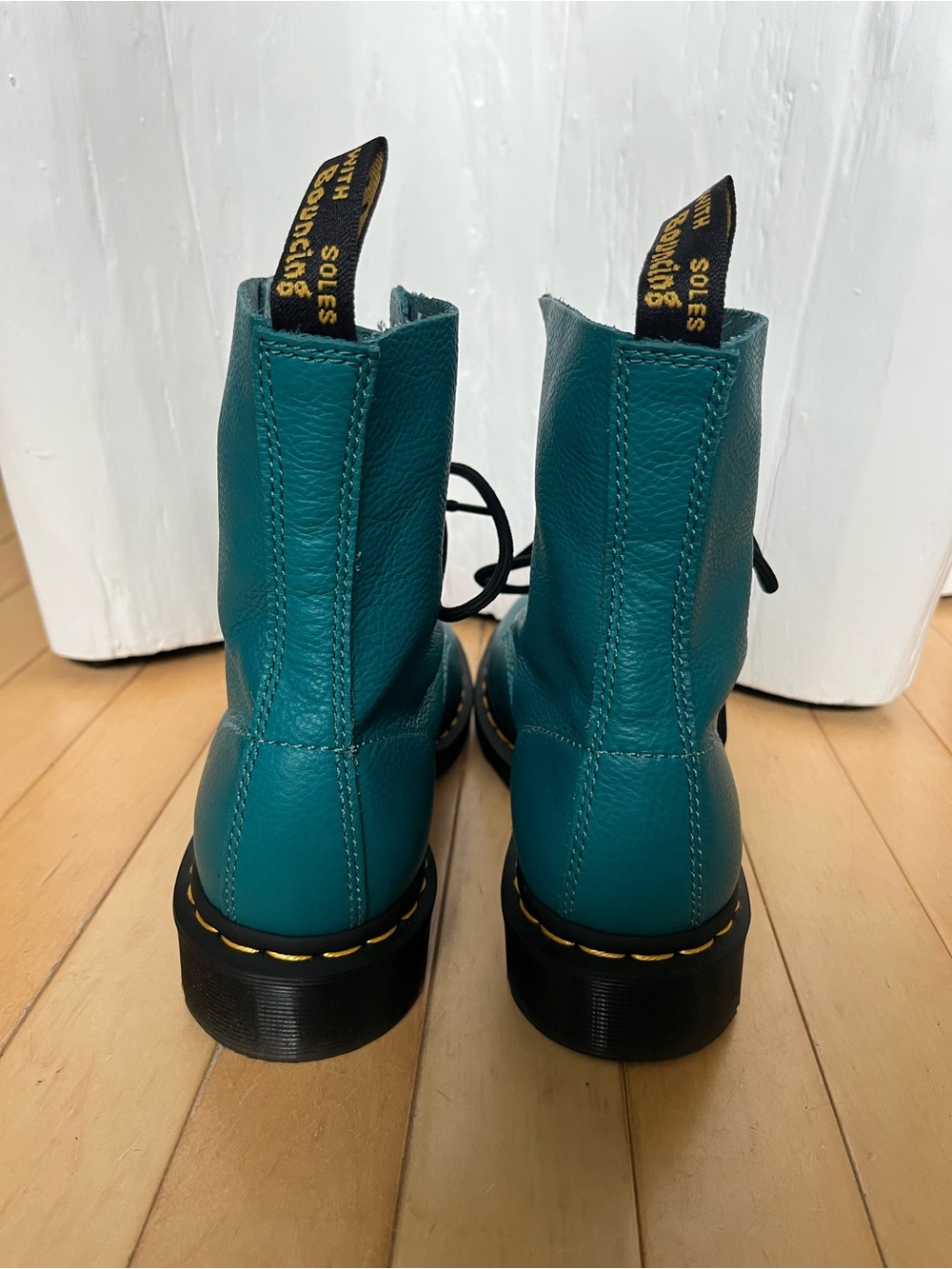 Dr. Martens Teal 1460 Combat Boots - Picture 5 of 7